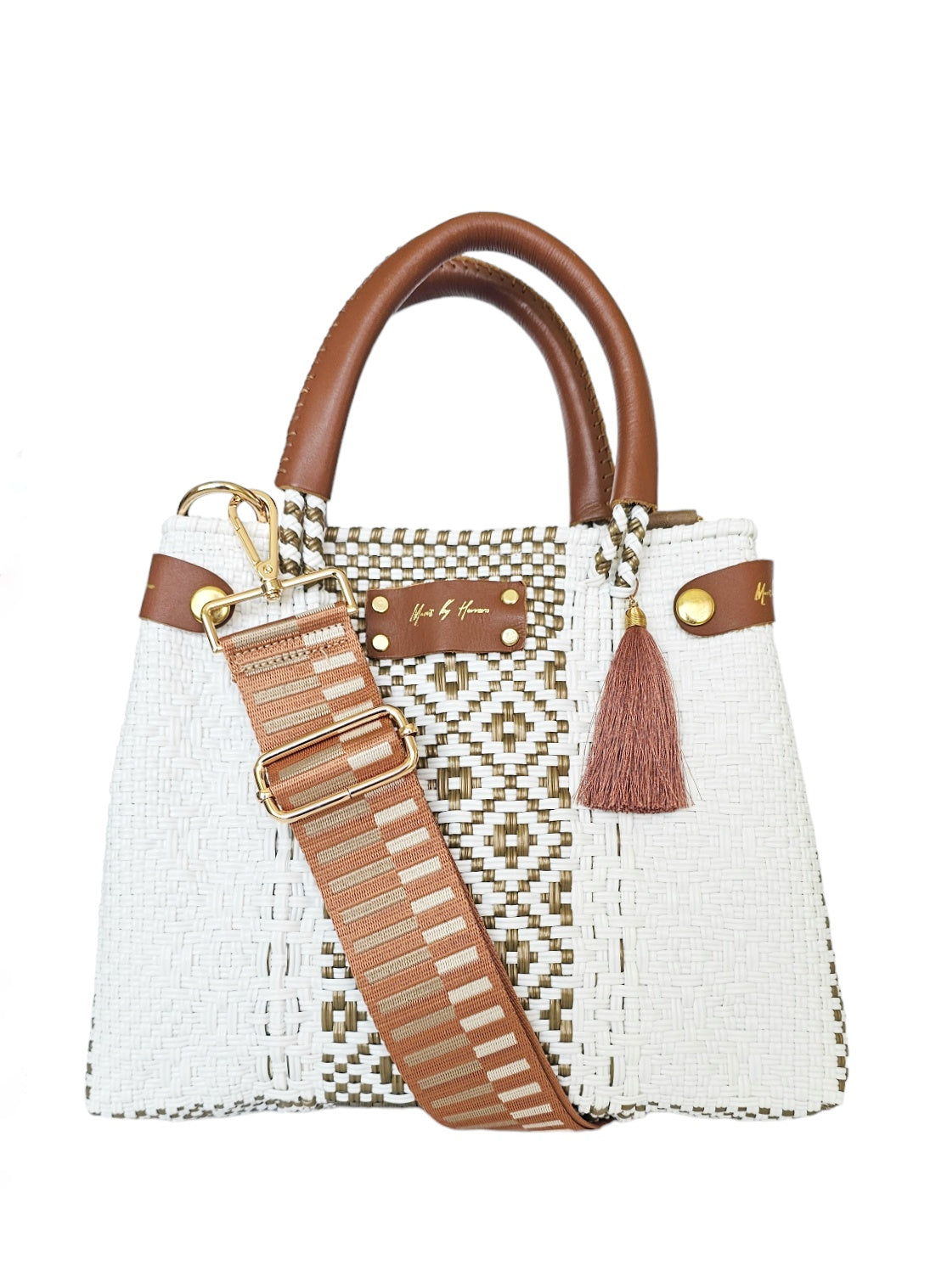 Mini Less Pollution Crossbody Bag – Glow Gold — handwoven crossbody bag by Mavis by Herrera