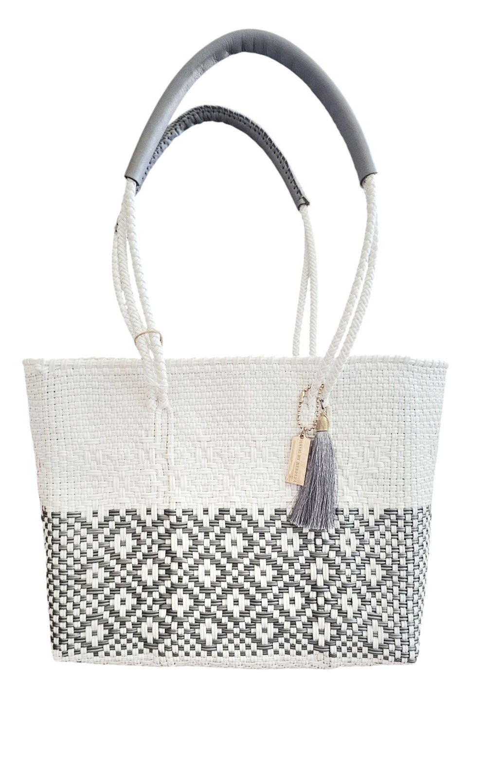 Mini Tote Bag with longer straps - Silver