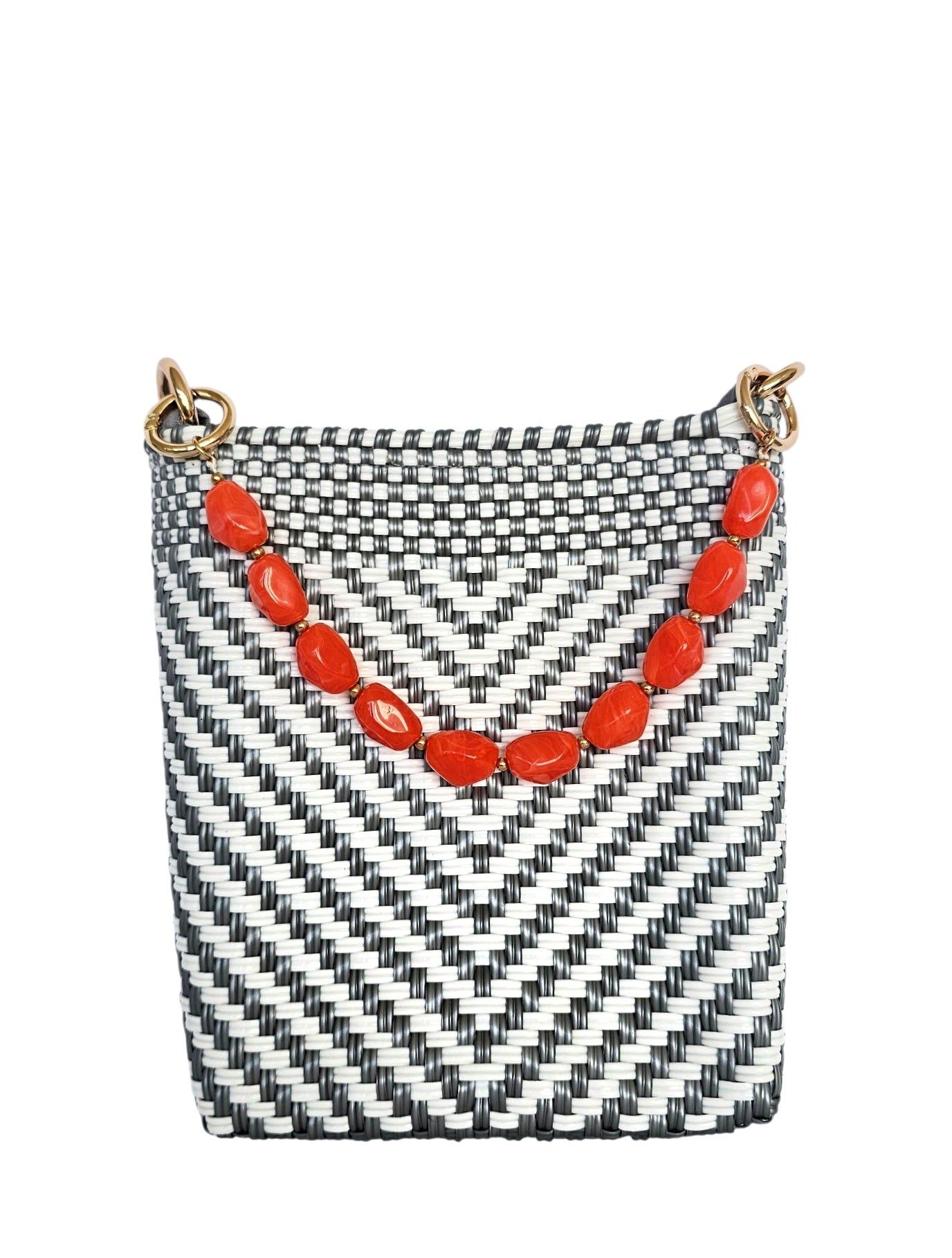 Milano Crossbody Bag - Silver White