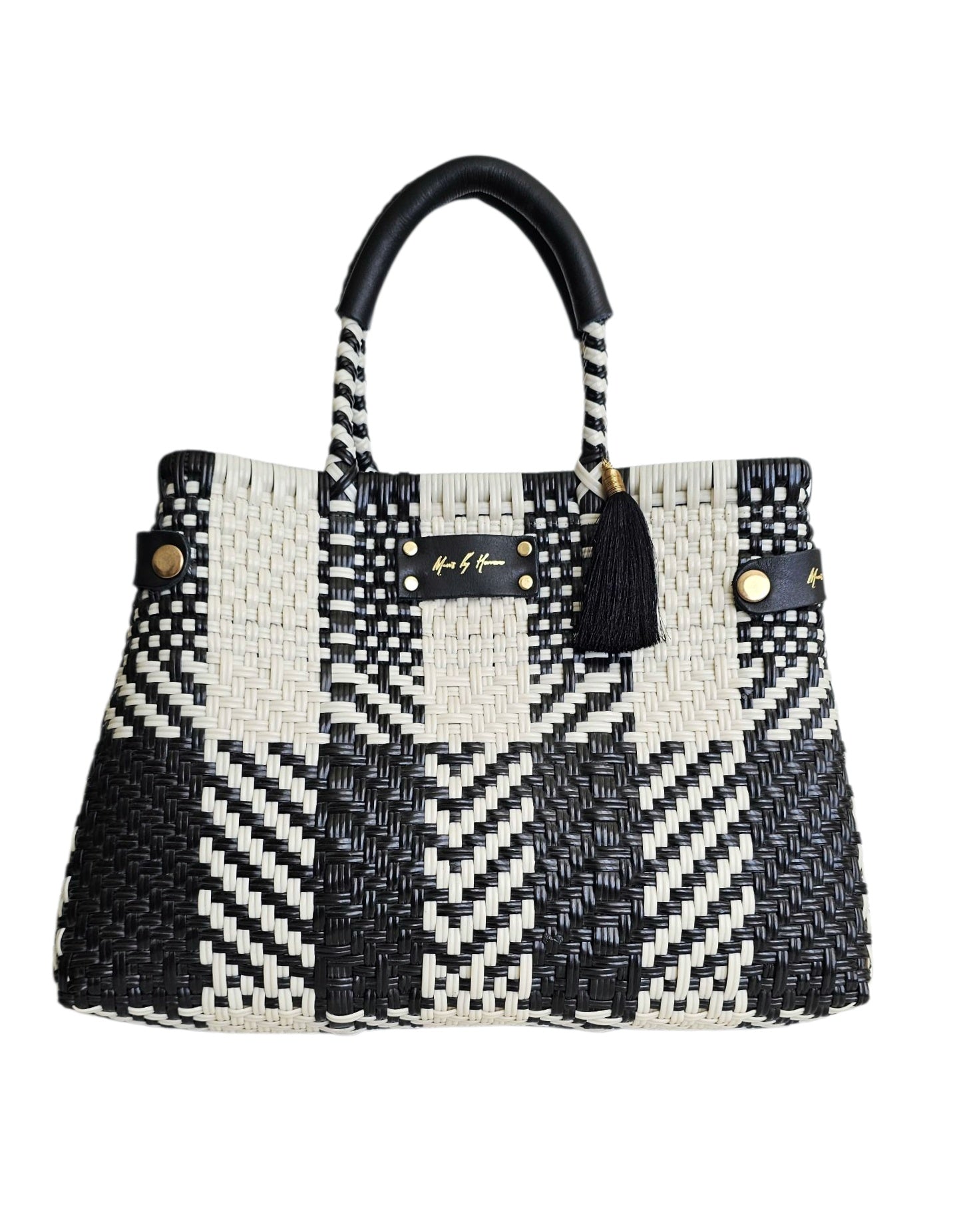 Less Pollution Convertible Handbag -Black White