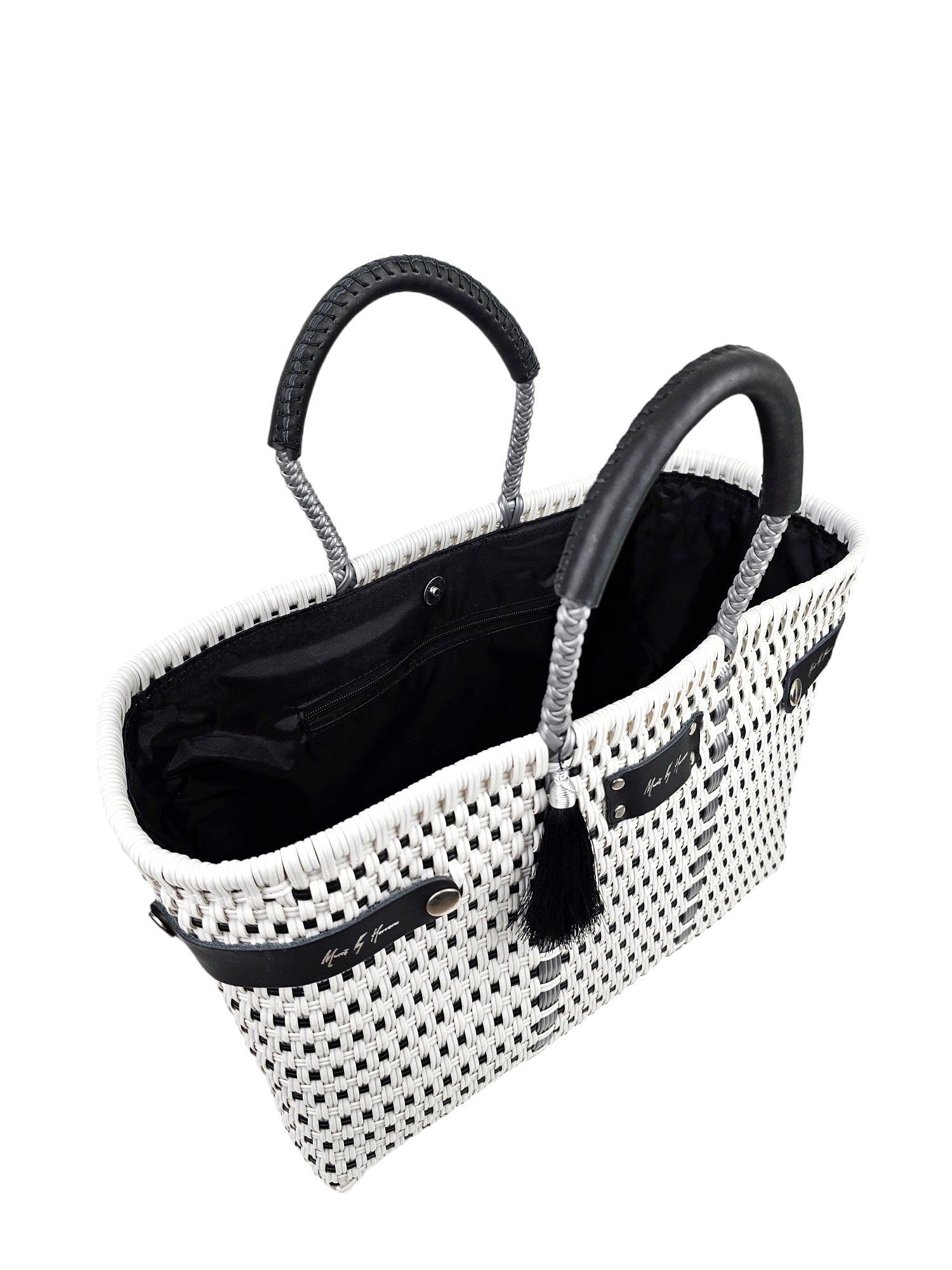 Less Pollution Convertible Handbag - Silver White Luxe