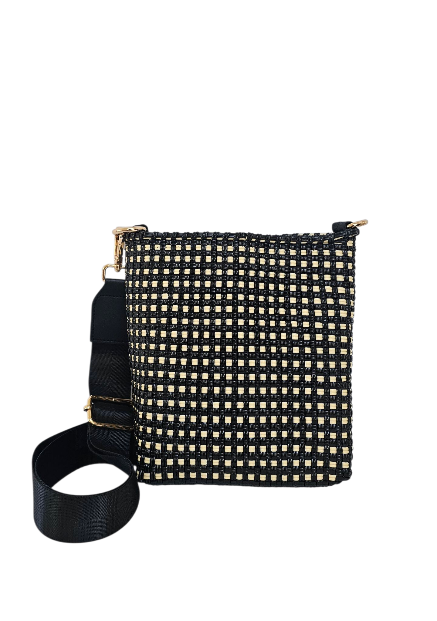 Milano Slim Crossbody Bag - Black Ivory