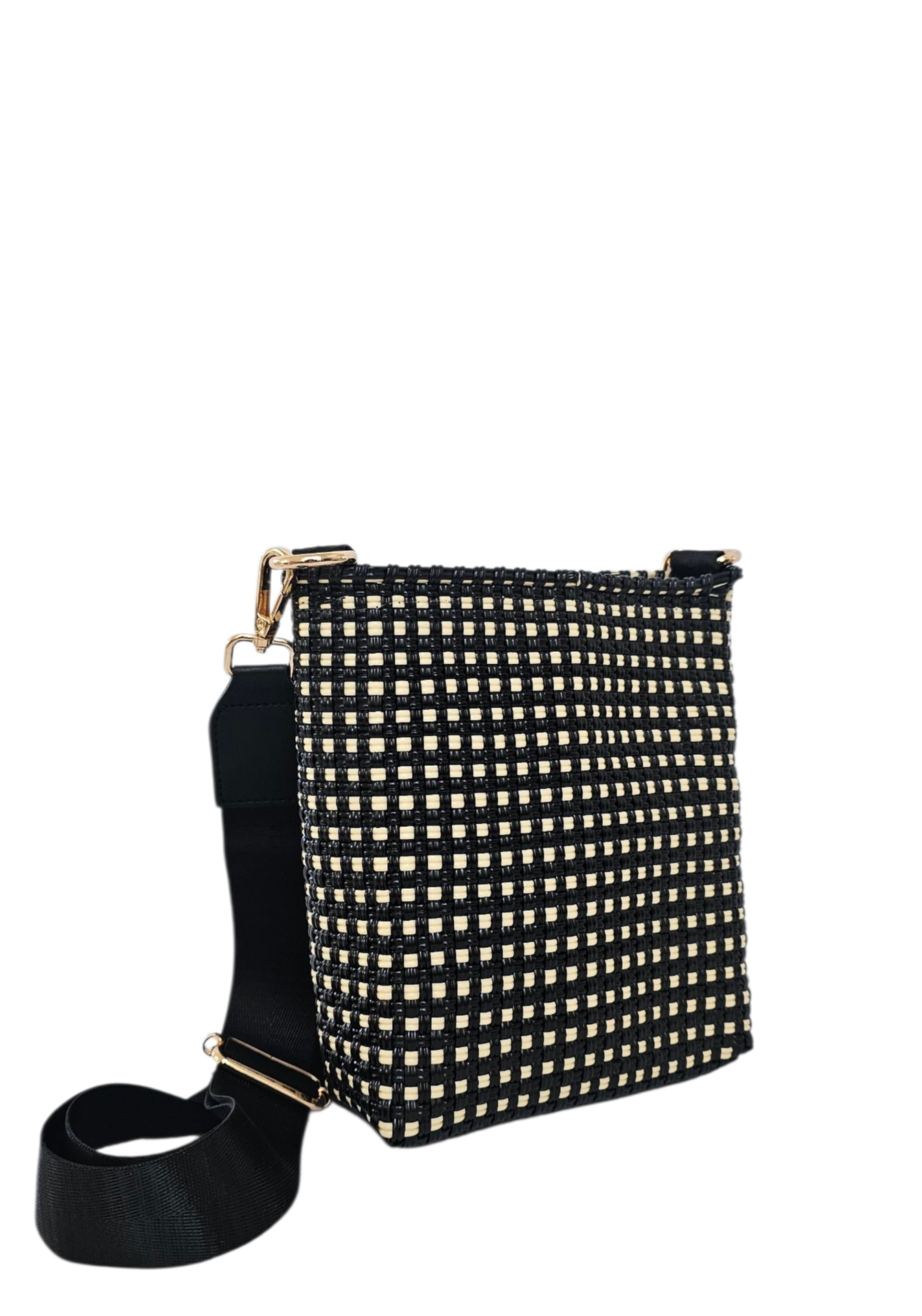 Milano Slim Crossbody Bag - Black Ivory