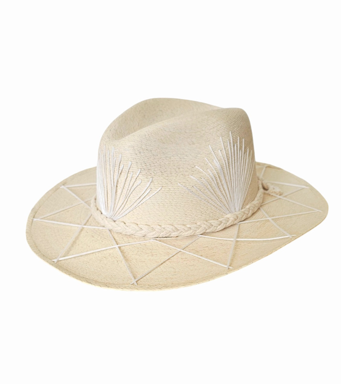 Solara Palm Hat - Natural White