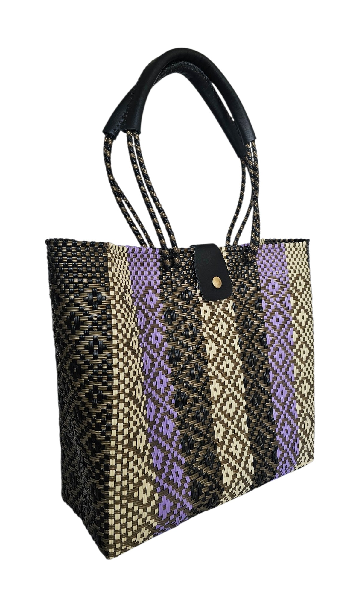 The Lavanda Tote Bag — handwoven recycled-plastic resort tote by Mavis by Herrera