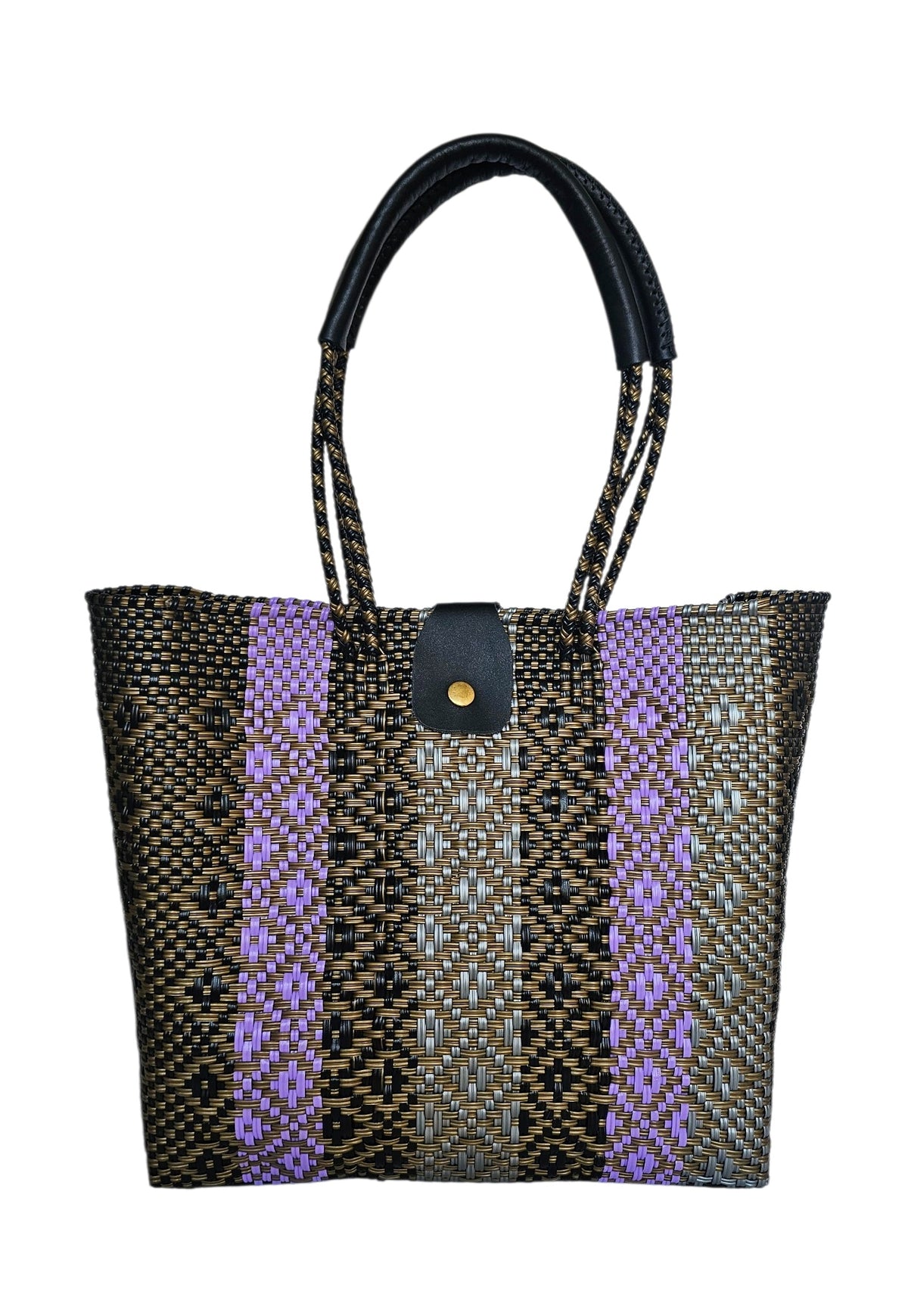 The Lavanda Tote Bag — handwoven recycled-plastic resort tote by Mavis by Herrera