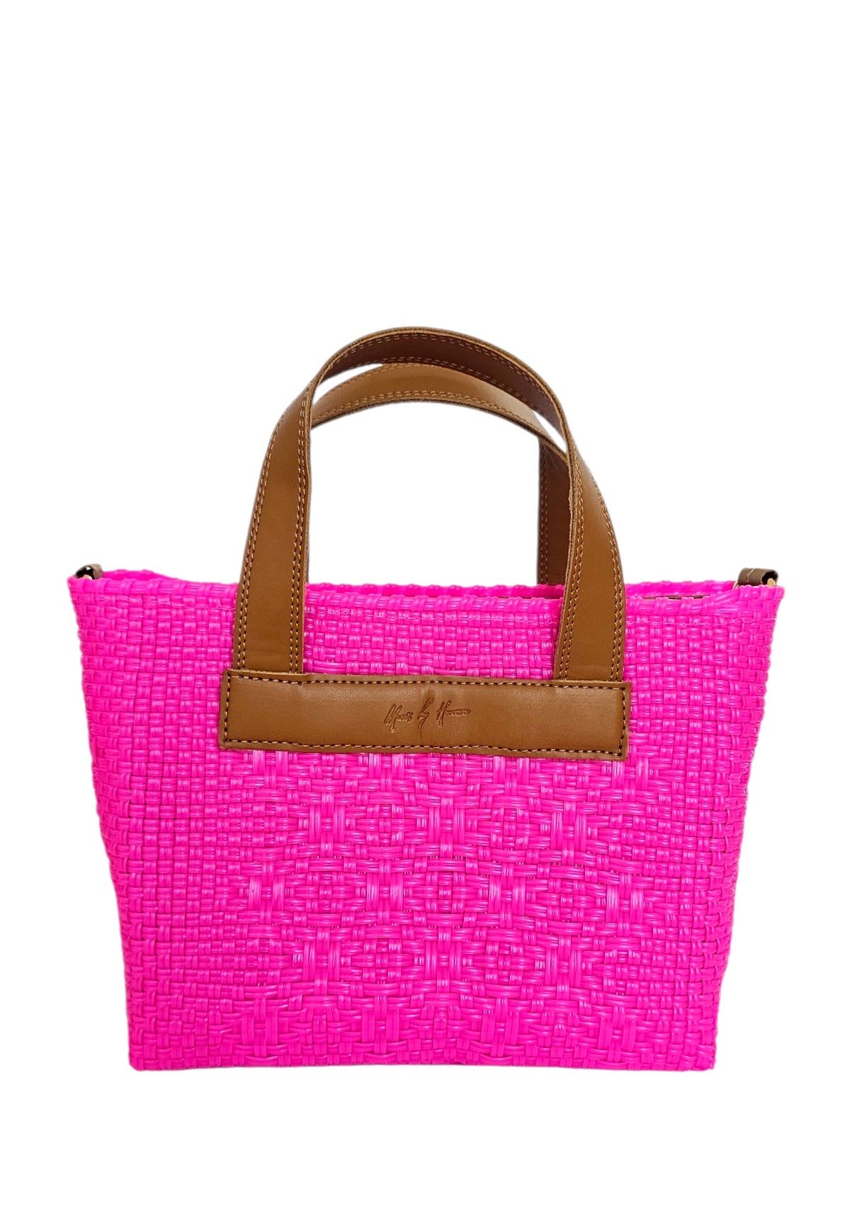 The Riviera Crossbody Tote – Baja — handwoven recycled-plastic convertible crossbody tote by Mavis by Herrera