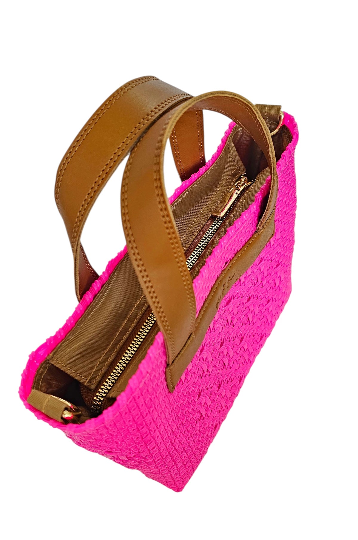 The Riviera Crossbody Tote – Baja — handwoven recycled-plastic convertible crossbody tote by Mavis by Herrera