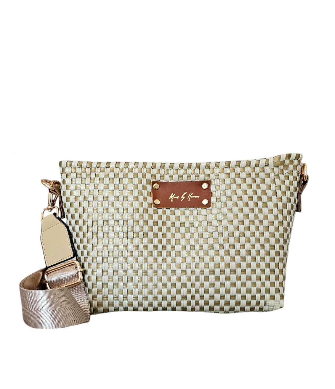 Victoria Crossbody Bag – Ivory Luxe — handwoven recycled-plastic crossbody bag by Mavis by Herrera