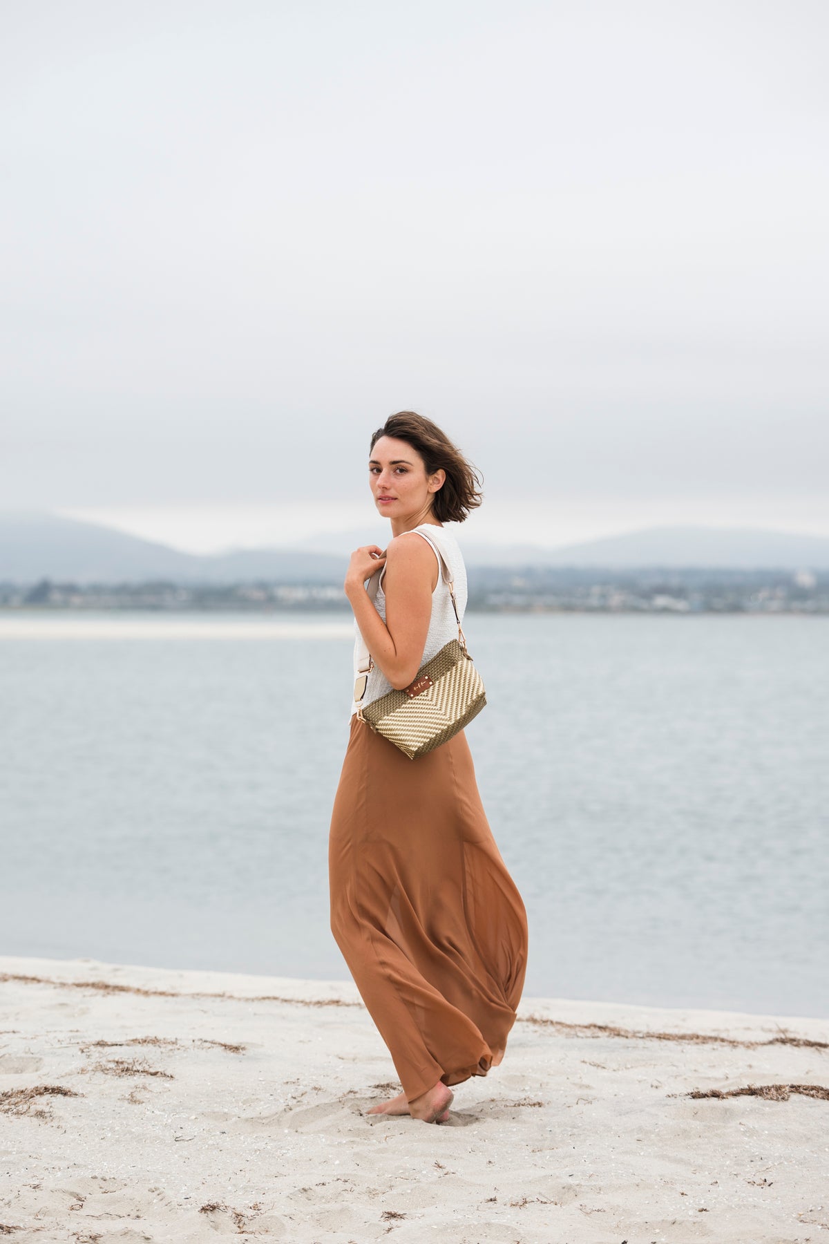 Victoria Crossbody Bag – Luxe Ivory Gold — handwoven recycled-plastic crossbody bag by Mavis by Herrera