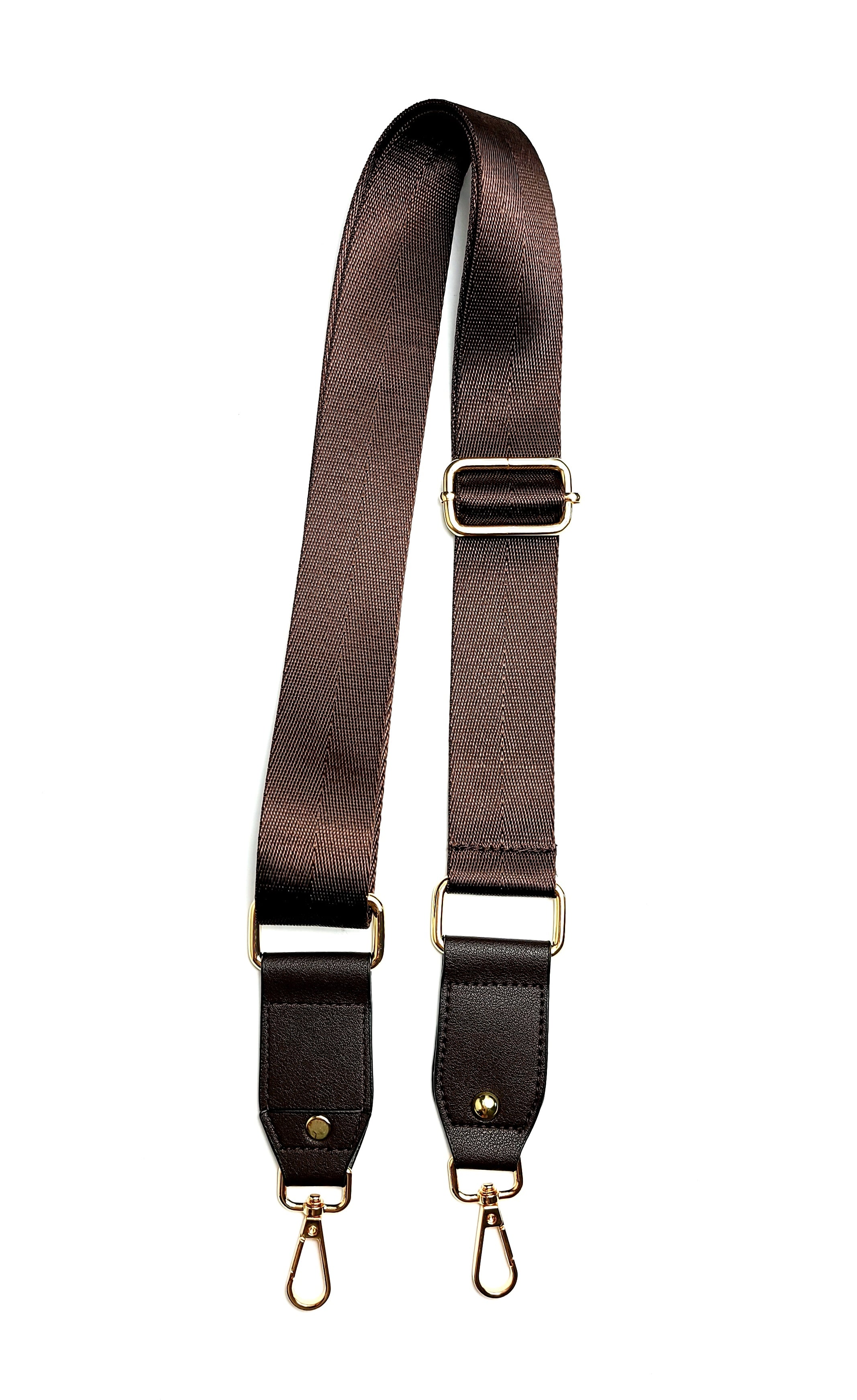 Chic strap Crossbody Handbag - Brown