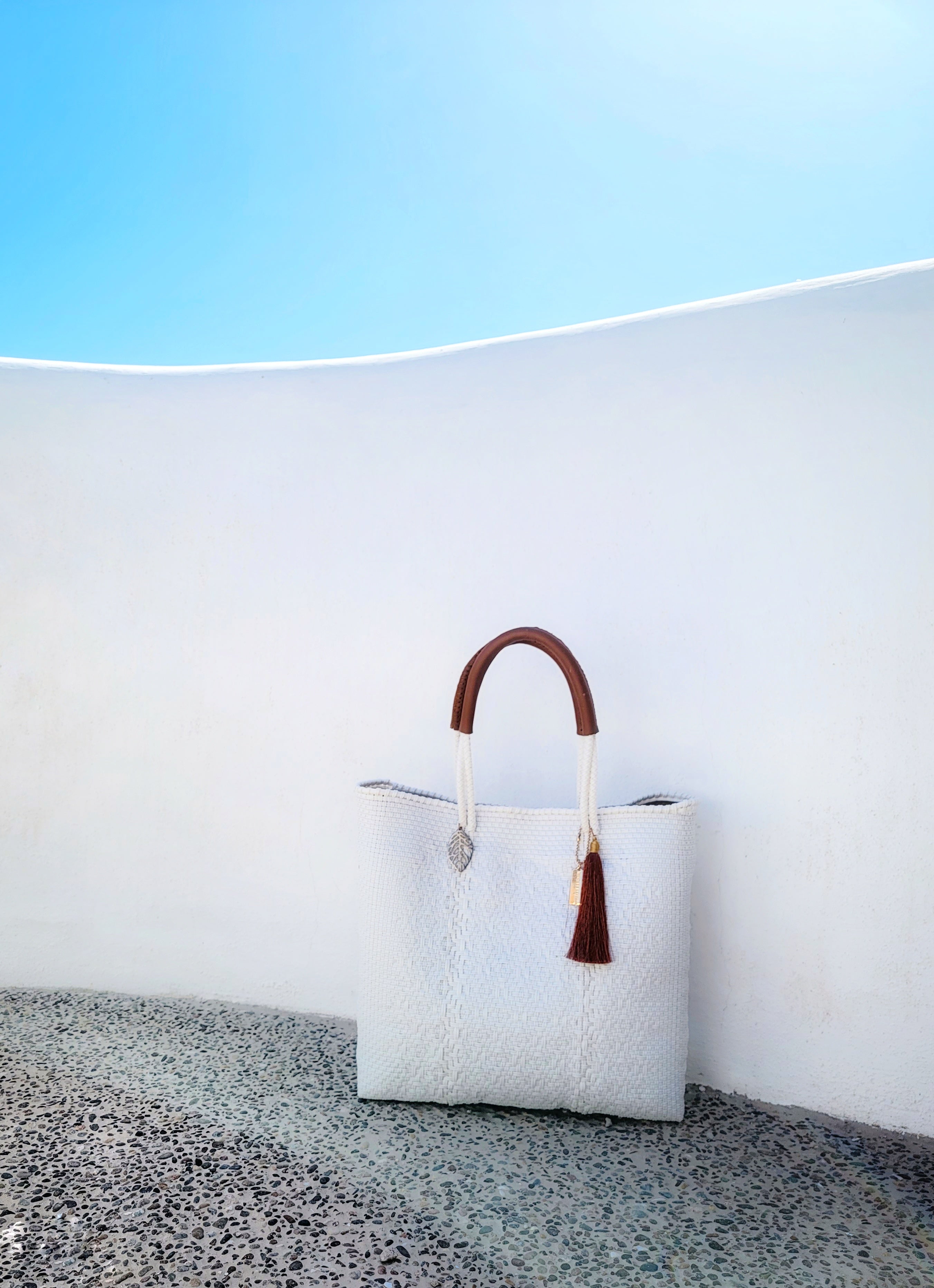 Hannah Resort Tote Bag - White Pearl